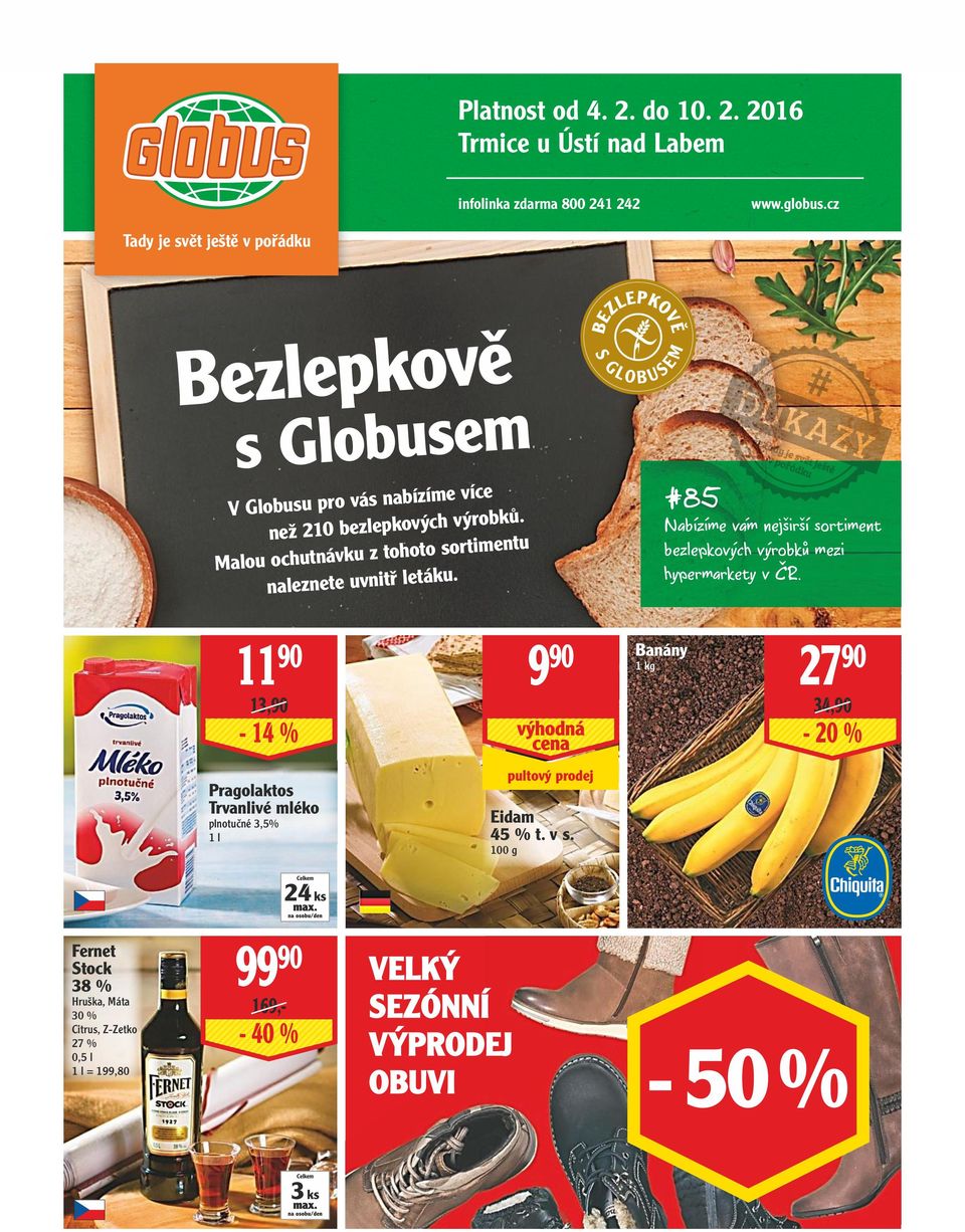 Malou ochutnávku z tohoto sortimentu naleznete uvnitř letáku. #85 Nabízíme vám nejširší sortiment bezlepkových výrobků mezi hypermarkety v ČR.