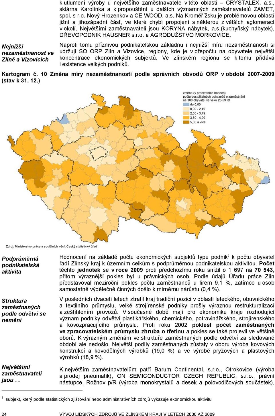 Největšími zaměstnavateli jsou KORYNA nábytek, a.s.(kuchyňský nábytek), DŘEVOPODNIK HAUSNER s.r.o. a AGRODUŽSTVO MORKOVICE.