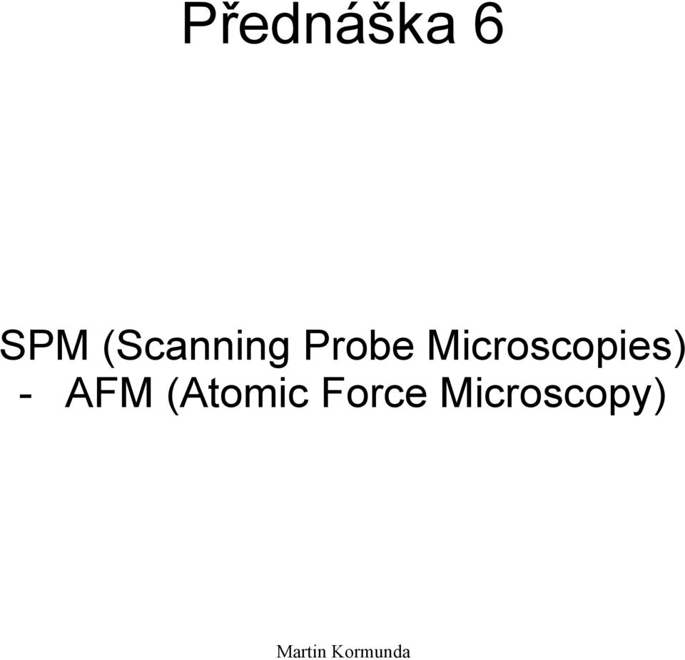Microscopies) - AFM