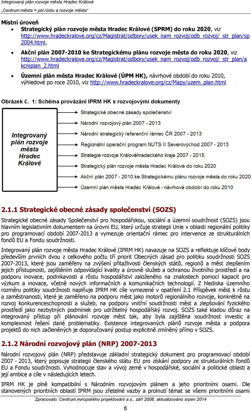 html Územní plán města Hradec Králové (ÚPM HK), návrhové období do roku 2010, výhledové po roce 2010, viz http://www.hradeckralove.org/cz/mapy/uzem_plan.html Obrázek č.