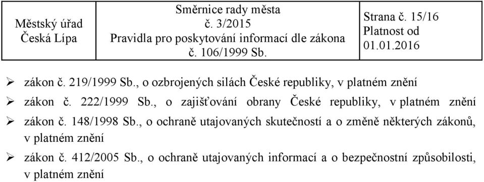 , o zajišťování obrany České republiky, zákon č. 148/1998 Sb.