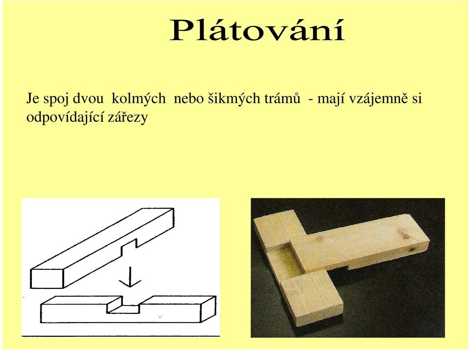 šikmých trámů -