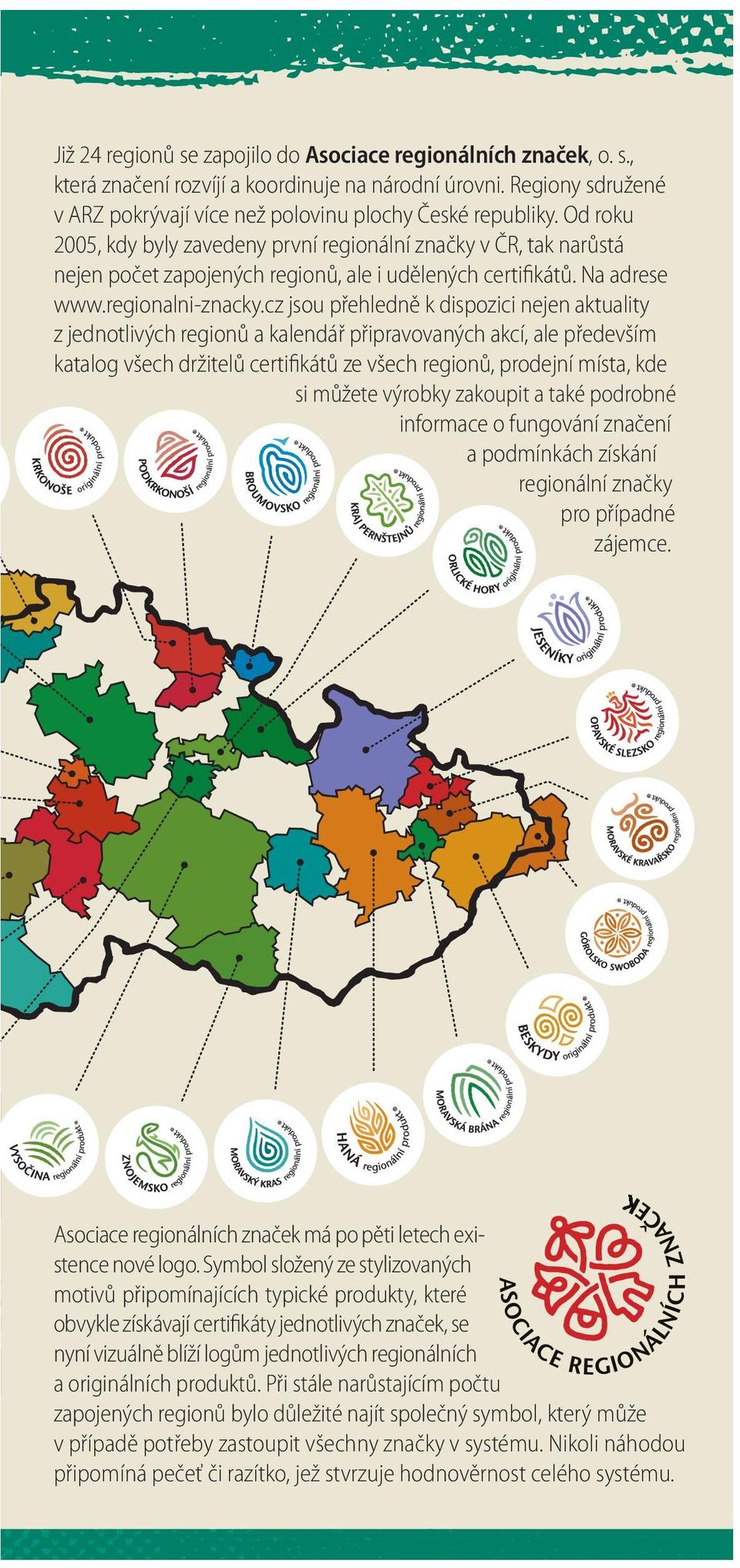 cz jsou přehledně k dispozici nejen aktuality z jednotlivých regionů a kalendář připravovaných akcí, ale především katalog všech držitelů certifikátů ze všech regionů, prodejní místa, kde si můžete