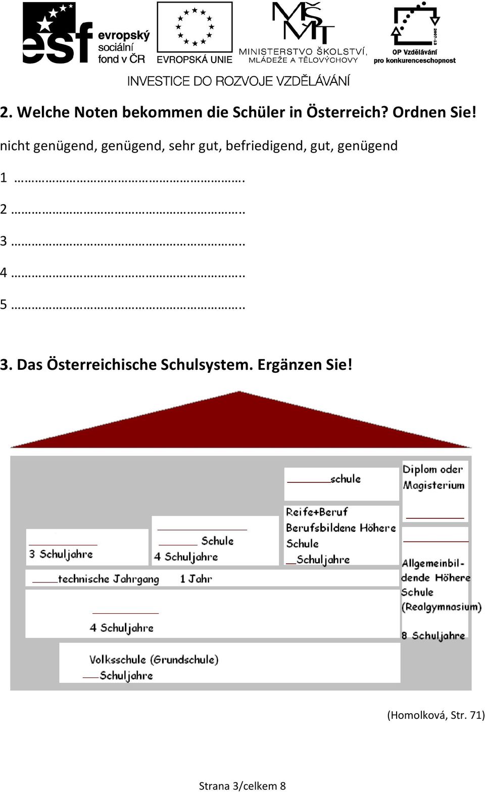 nicht genügend, genügend, sehr gut, befriedigend, gut,