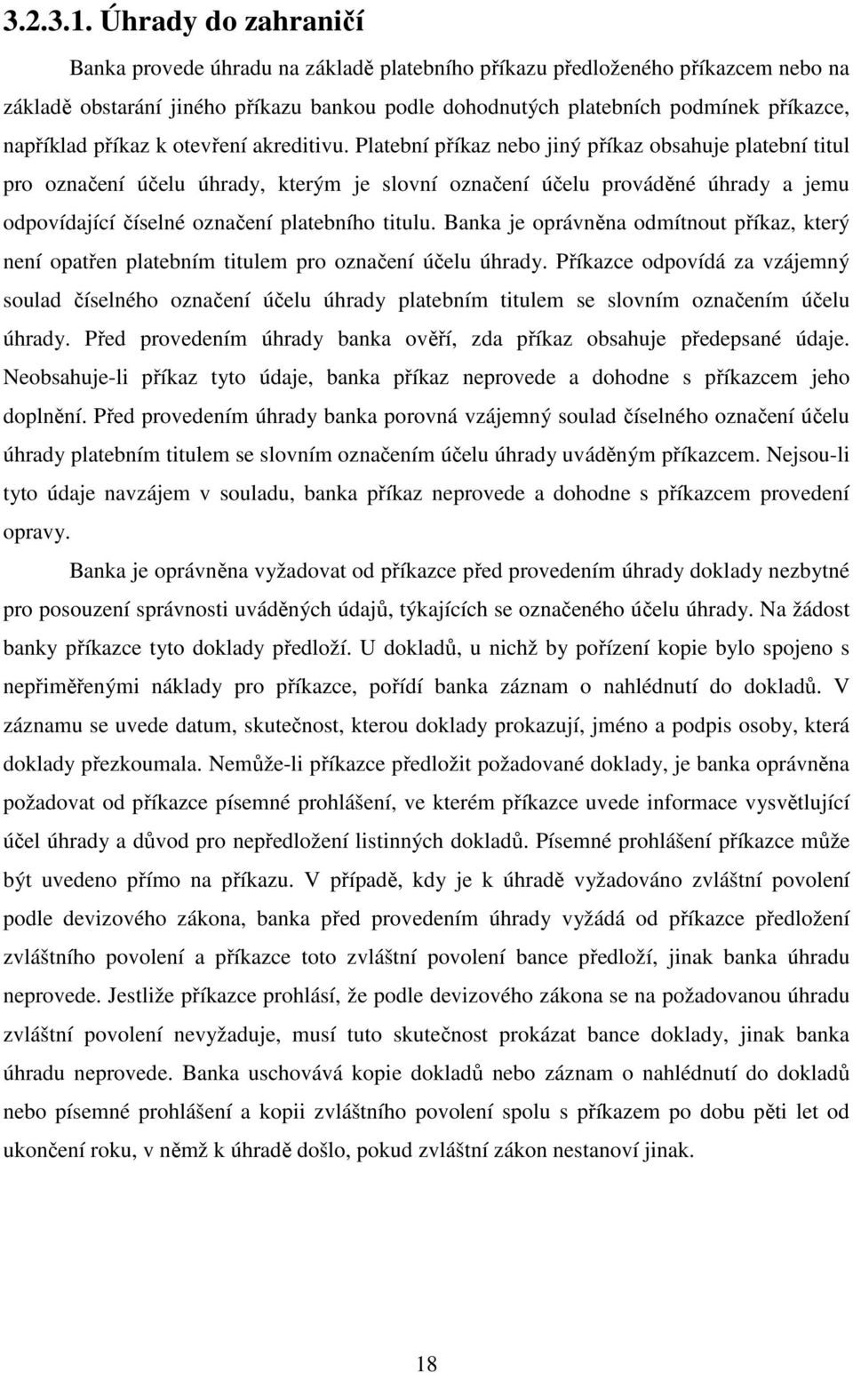 příkaz k otevření akreditivu.