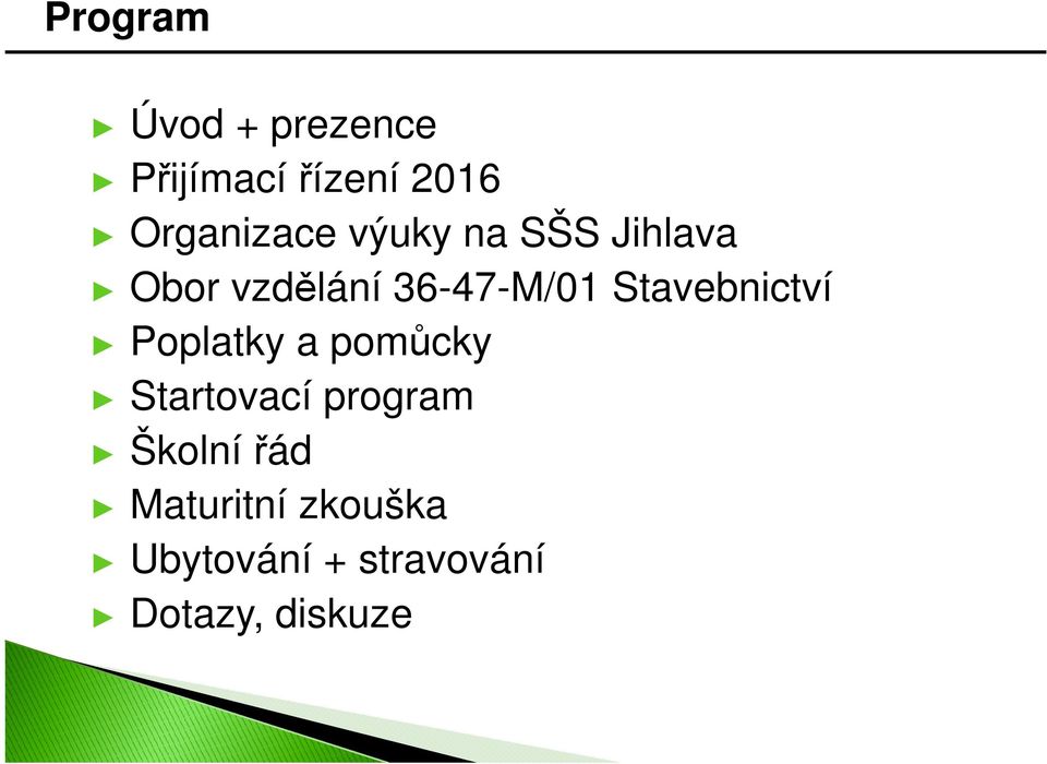 36-47-M/01 Stavebnictví Poplatky a pomůcky Startovací