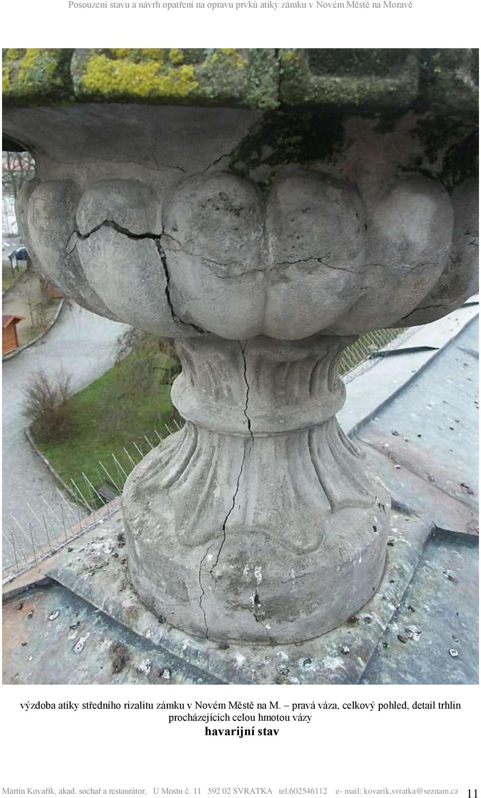 pravá váza, celkový pohled, detail