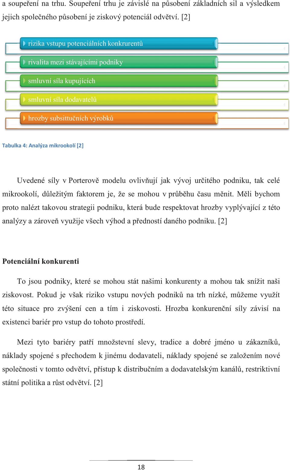 síly v Porterově modelu ovlivňují jak vývoj určitého podniku, tak celé mikrookolí, důležitým faktorem je, že se mohou v průběhu času měnit.