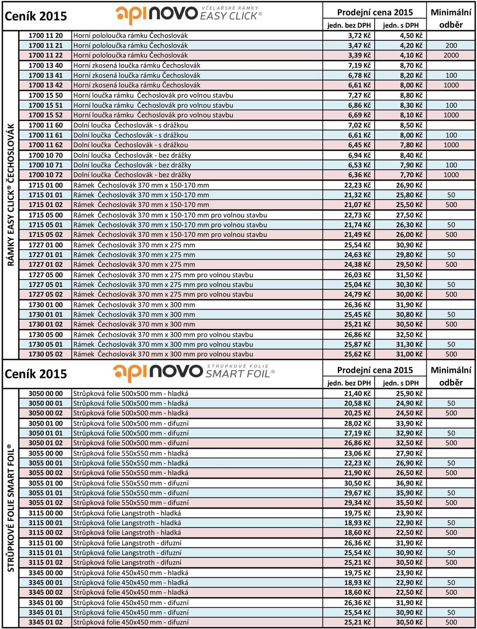 42 Horní zkosená loučka rámku Čechoslovák 6,61 Kč 8,00 Kč 1000 1700 15 50 Horní loučka rámku Čechoslovák pro volnou stavbu 7,27 Kč 8,80 Kč 1700 15 51 Horní loučka rámku Čechoslovák pro volnou stavbu