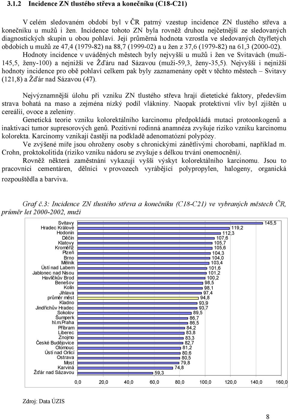 Její průměrná hodnota vzrostla ve sledovaných čtyřletých obdobích u mužů ze 47,4 (1979-82) na 88,7 (1999-02) a u žen z 37,6 (1979-82) na 61,3 (2000-02).