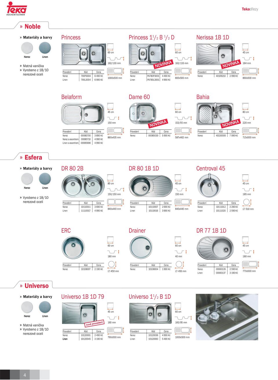 Esfera DR 80 2B DR 80 1B 1D Centroval 45 10110011 3 690 Kč 11110017 4 990 Kč 150/ 840x440 mm 10110007 2 690 Kč 10110016 3 990 Kč 840x440 mm 10111012 2 290 Kč 10111020 2 590 Kč 185 mm 510 mm ERC
