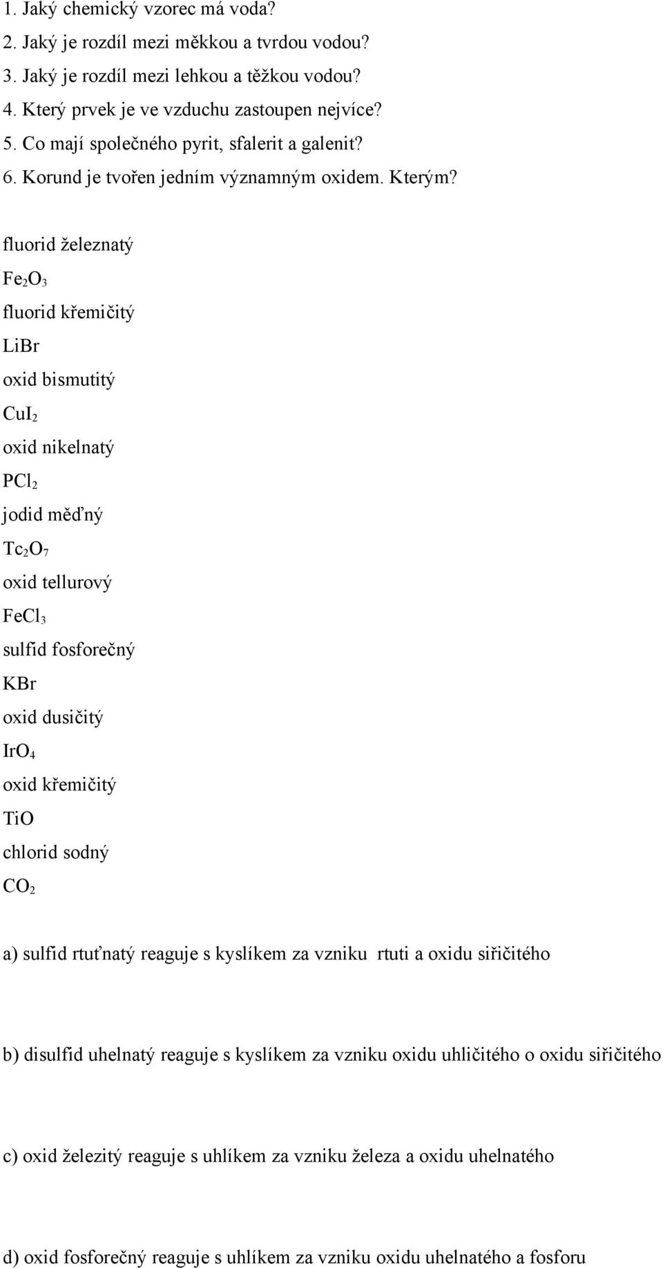 b) disulfid uhelnatý reaguje s kyslíkem za vzniku oxidu uhličitého o oxidu  siřičitého - PDF Stažení zdarma