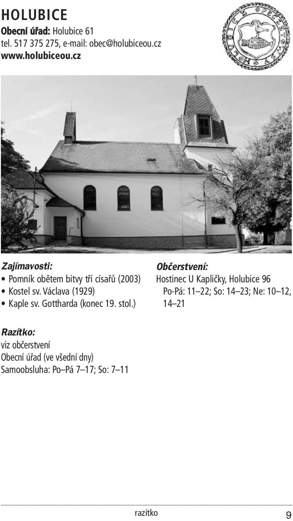 Václava (1929) Kaple sv. Gottharda (konec 19. stol.