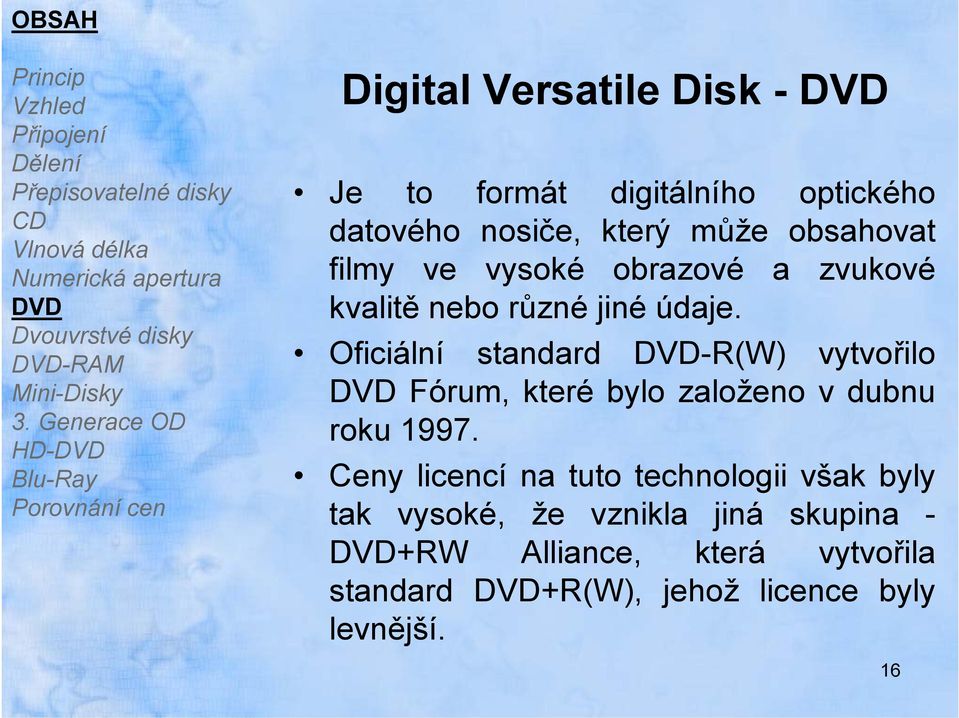 Oficiální standard -R(W) vytvořilo Mini-Disky Fórum, které bylo založeno v dubnu roku 1997.