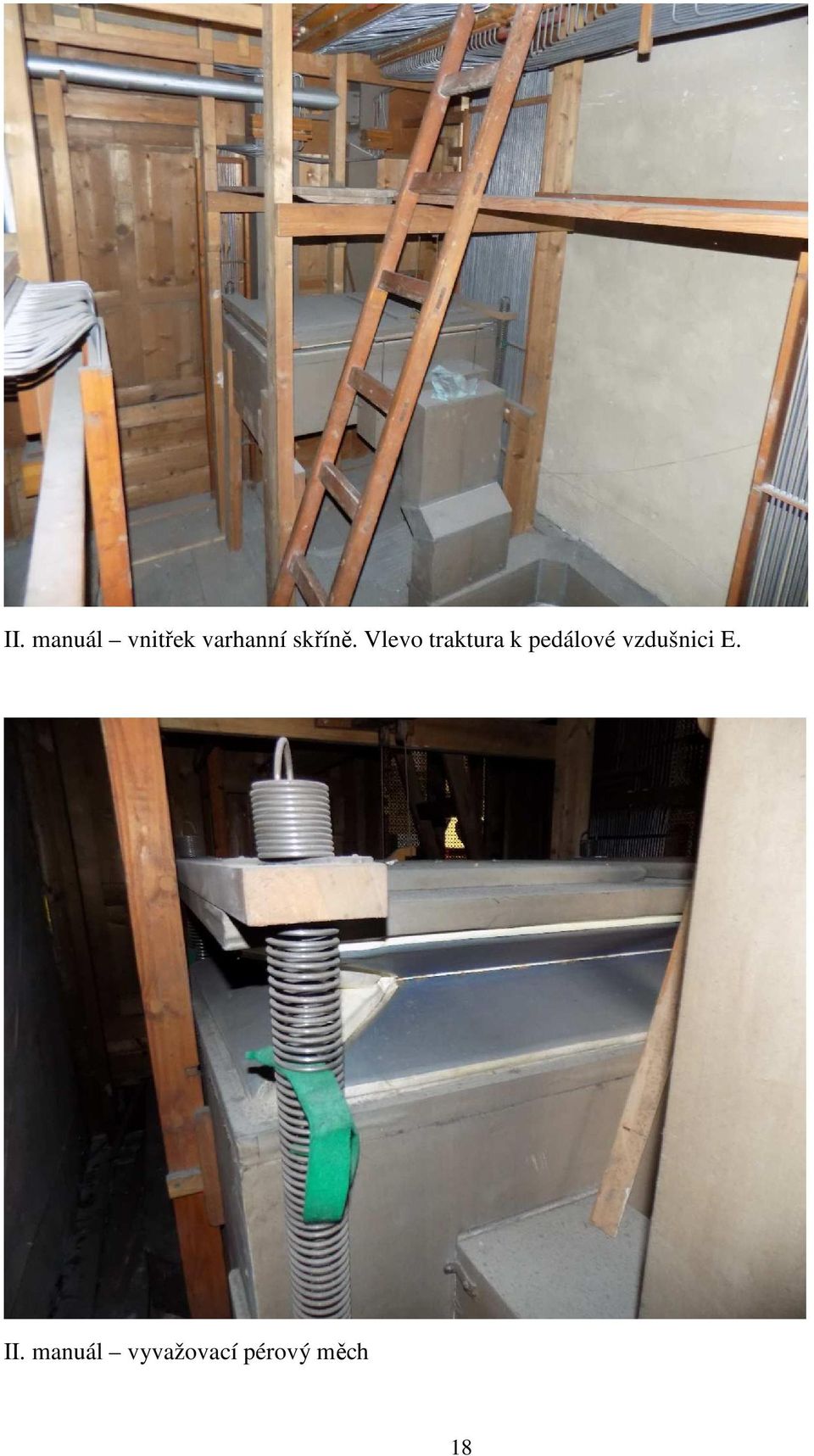 Vlevo traktura k pedálové