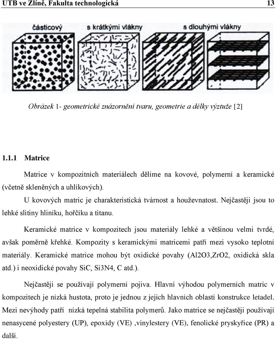 Keramické matrice v kompozitech jsou materiály lehké a většinou velmi tvrdé, avšak poměrně křehké. Kompozity s keramickými matricemi patří mezi vysoko teplotní materiály.