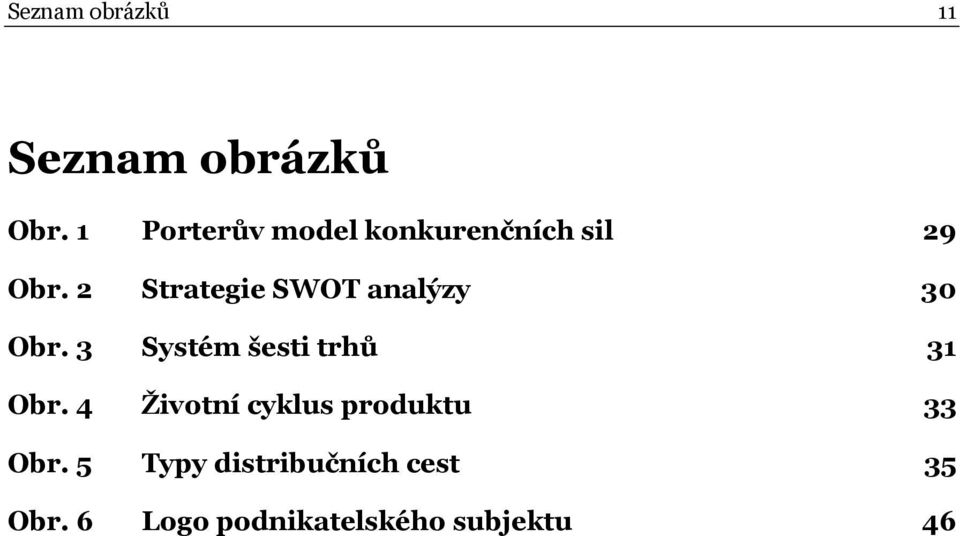 2 Strategie SWOT analýzy 30 Obr. 3 Systém šesti trhů 31 Obr.