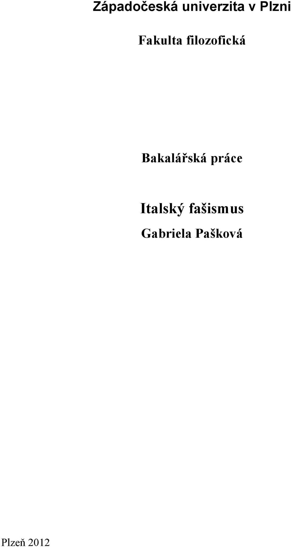 Bakalářská práce Italský