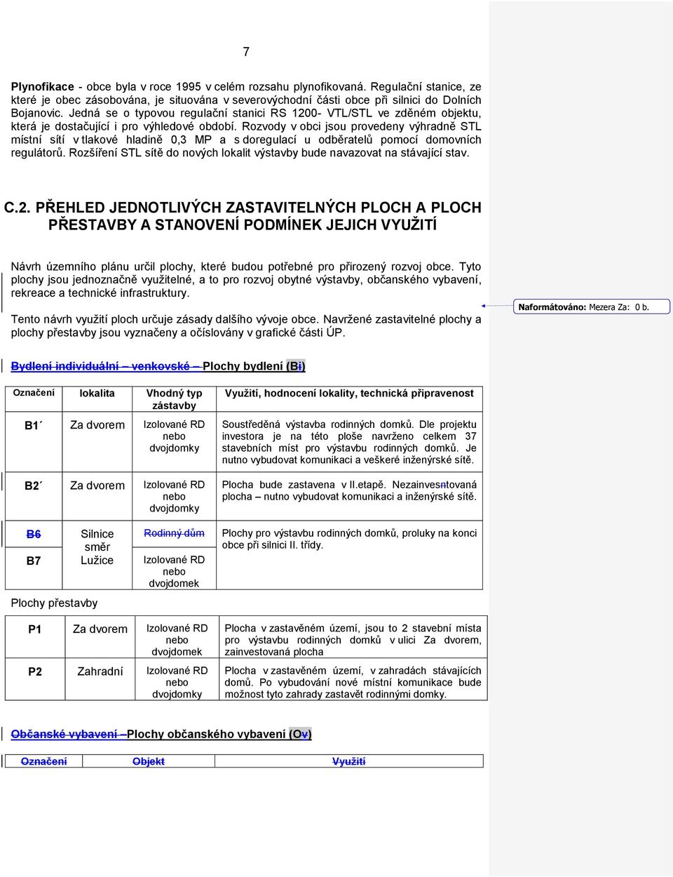 Rozvody v obci jsou provedeny výhradně STL místní sítí v tlakové hladině 0,3 MP a s doregulací u odběratelů pomocí domovních regulátorů.