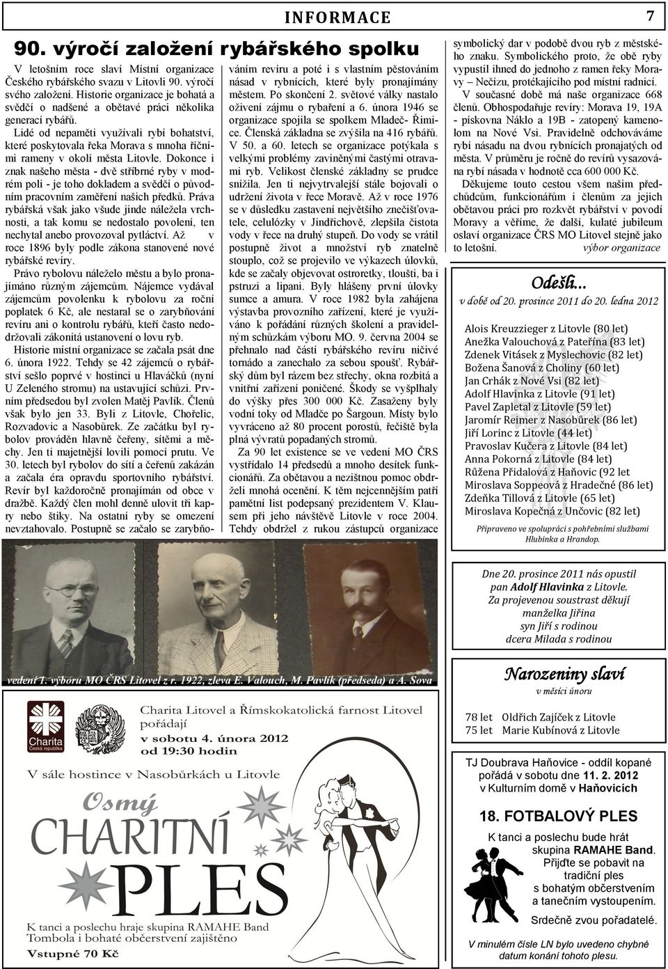 Lidé od nepaměti využívali rybí bohatství, které poskytovala řeka Morava s mnoha říčními rameny v okolí města Litovle.