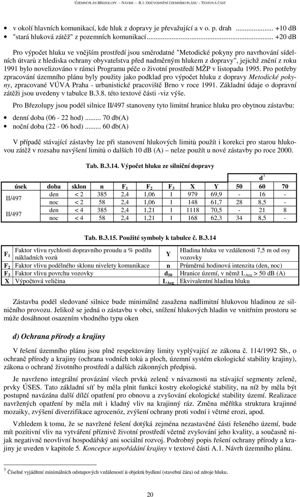 roku 1991 bylo novelizováno v rámci Programu péče o životní prostředí MŽP v listopadu 1995.