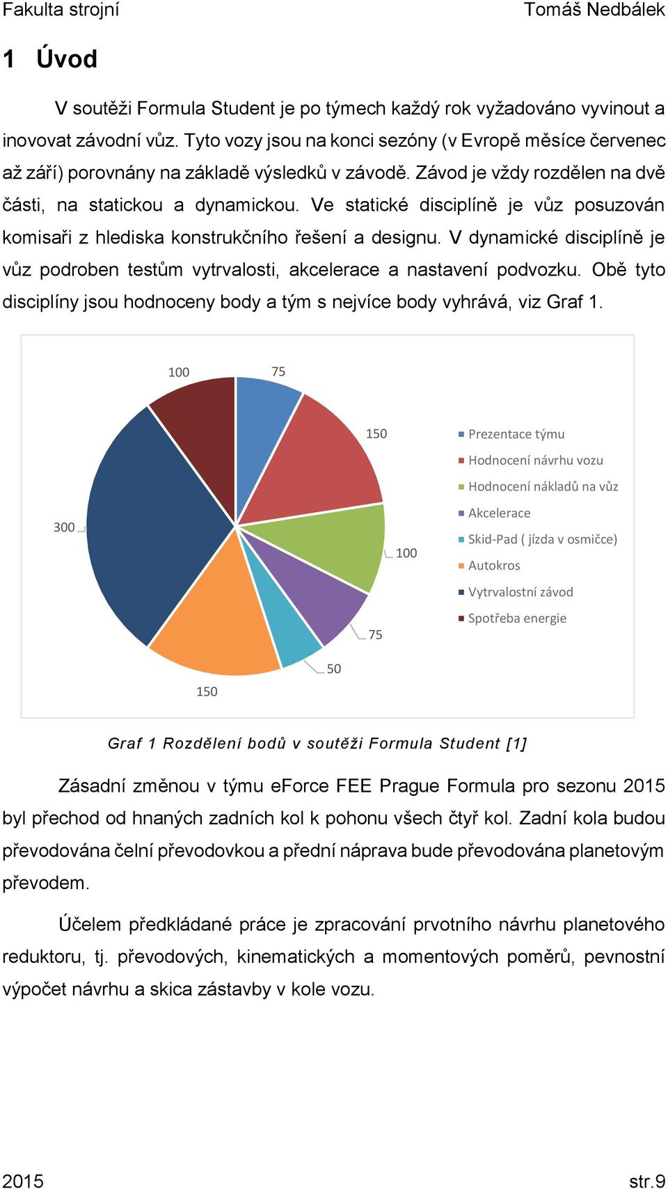 Ve statické disciplíně je vůz posuzován komisaři z hlediska konstrukčního řešení a designu. V dynamické disciplíně je vůz podroben testům vytrvalosti, akcelerace a nastavení podvozku.