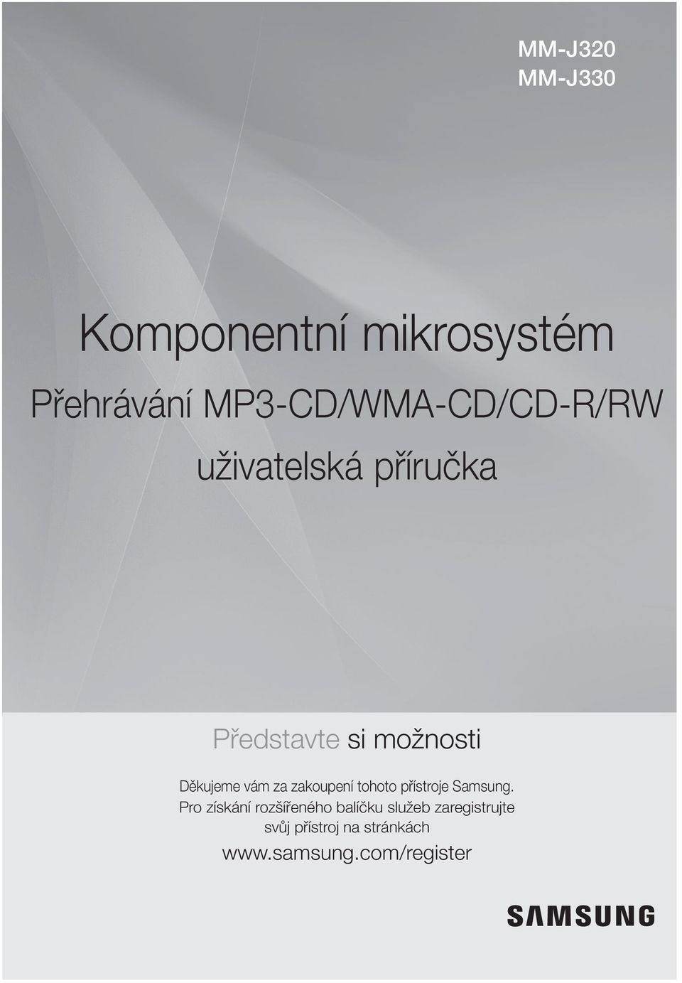 Děkujeme vám za zakoupení tohoto přístroje Samsung.