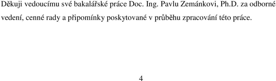 odborné vedení, cenné rady a připomínky