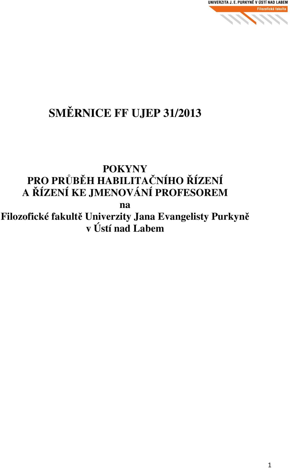 PROFESOREM na Filozofické fakultě