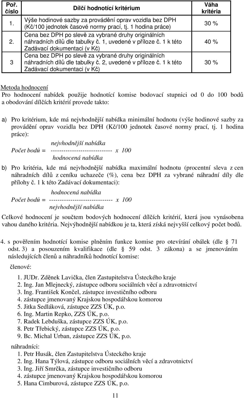 1 k této Zadávací dokumentaci (v Kč) Cena bez DPH po slevě za vybrané druhy originálních náhradních dílů dle tabulky č. 2, uvedené v příloze č.