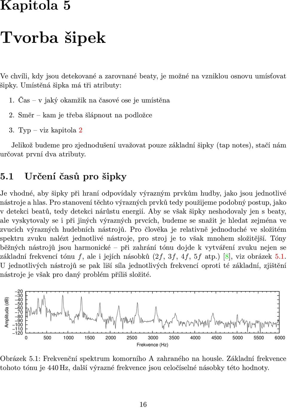 Typ viz kapitola 2 Jelikož budeme pro zjednodušení uvažovat pouze základní šipky (tap notes), stačí nám určovat první dva atributy. 5.