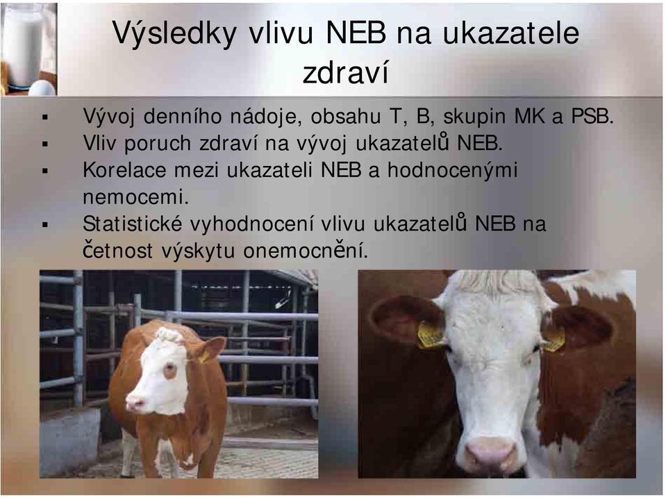 Vliv poruch zdraví na vývoj ukazatelů NEB.