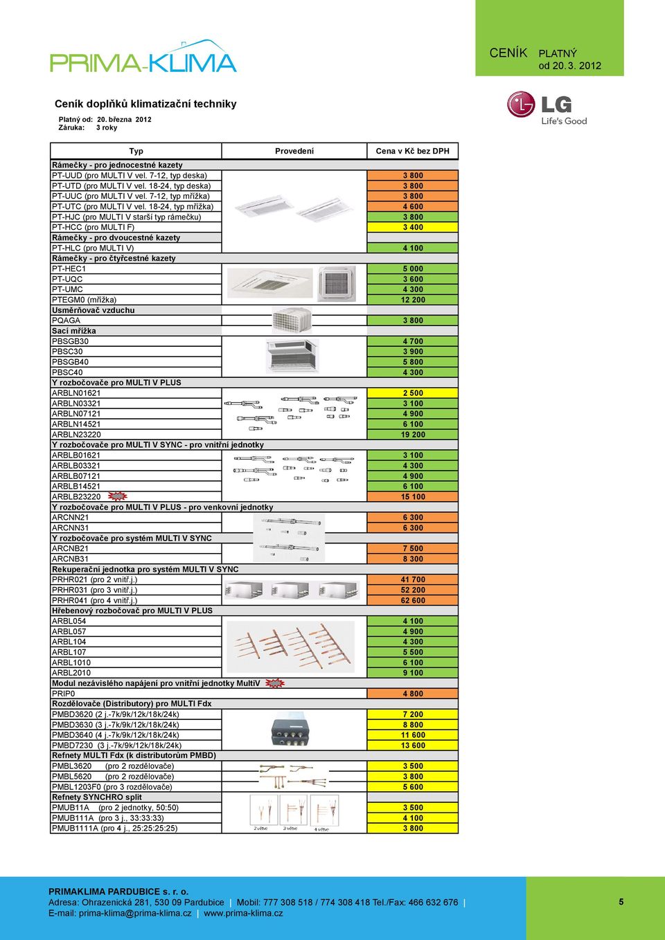 8-24, typ deska) 3 800 40 PT-UUC (pro MULTI V vel. 7-2, typ mřížka) 3 800 40 PT-UTC (pro MULTI V vel.