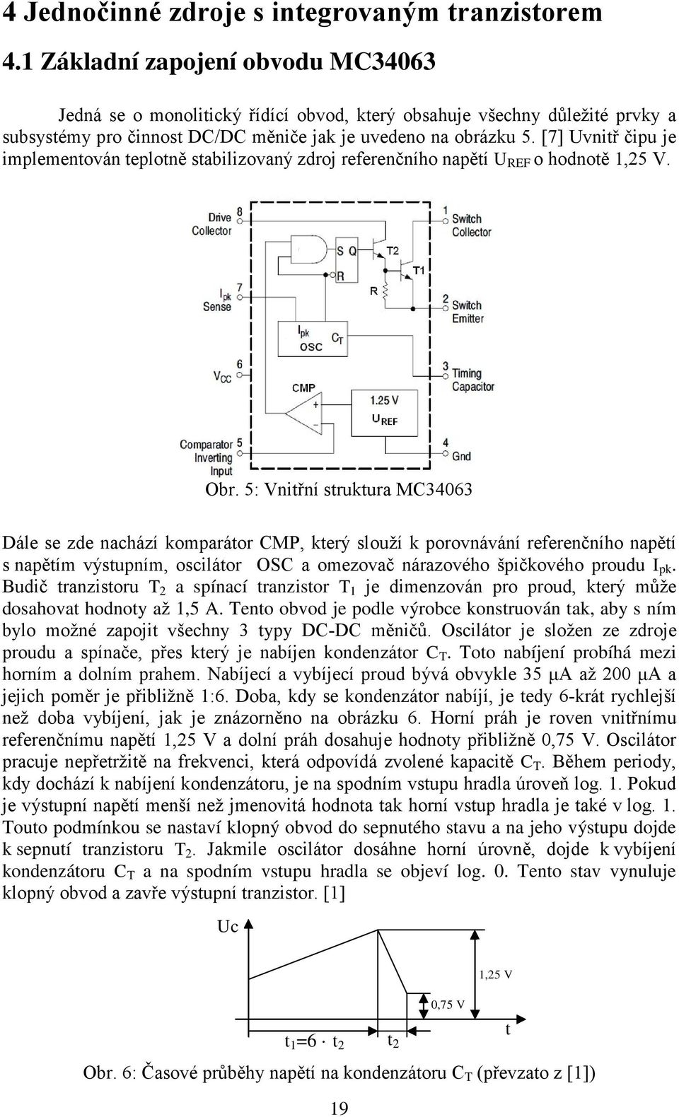 [7] vnitř čipu je implementován teplotně stabilizovaný zdroj referenčního napětí REF o hodnotě,5 V. Obr.