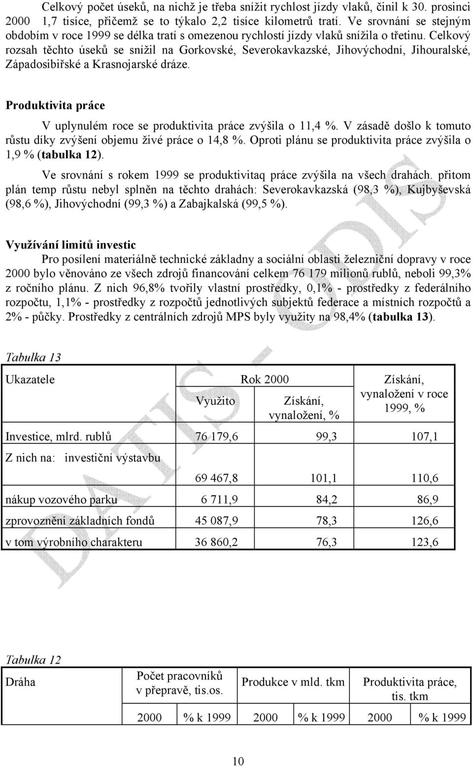 Celkový rozsah těchto úseků se snížil na Gorkovské, Severokavkazské, Jihovýchodní, Jihouralské, Západosibiřské a Krasnojarské dráze.