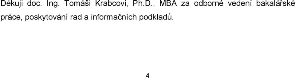 , MBA za odborné vedení