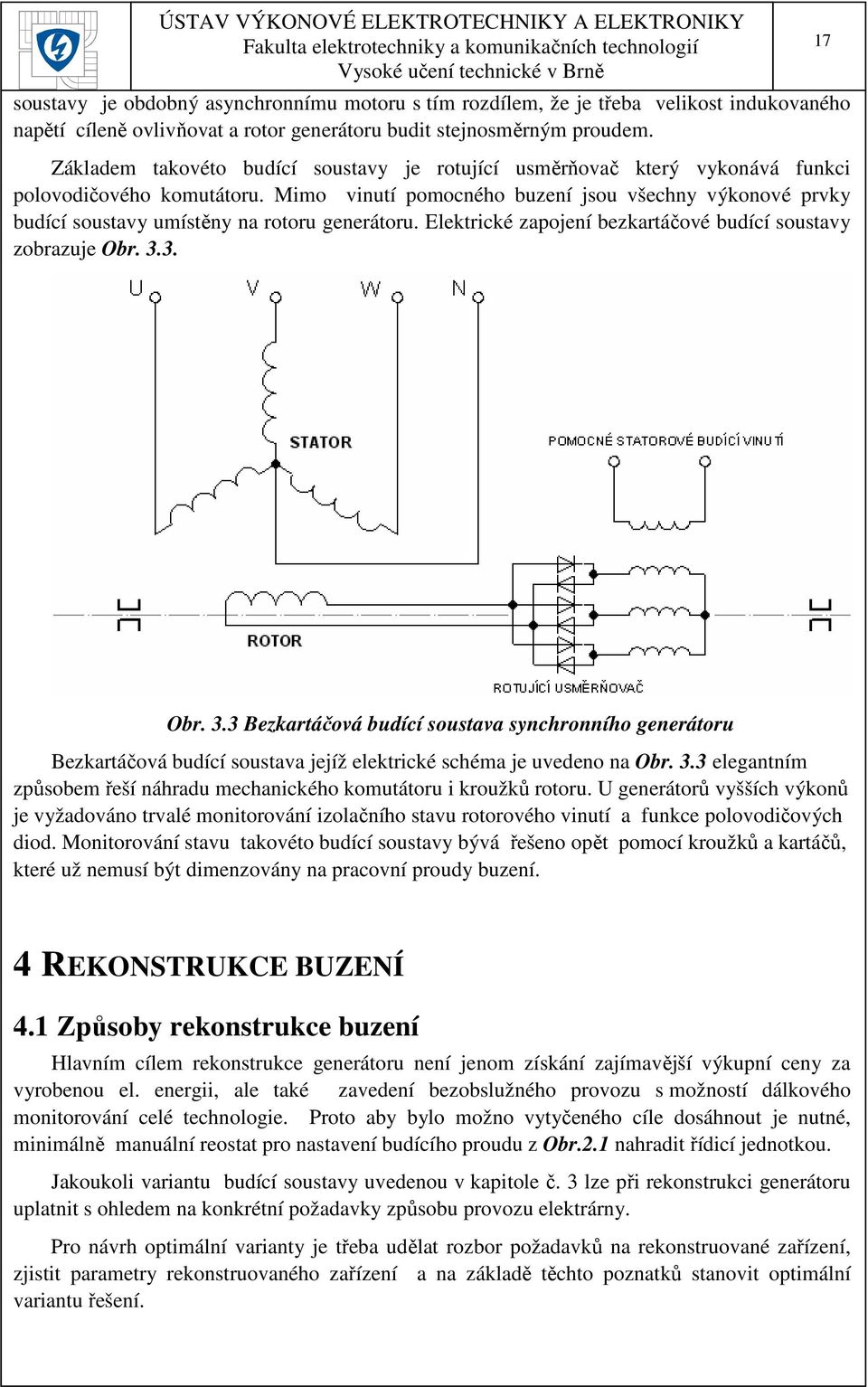 REGULACE BUZENÍ SYNCHRONNÍHO GENERÁTORU - PDF Free Download