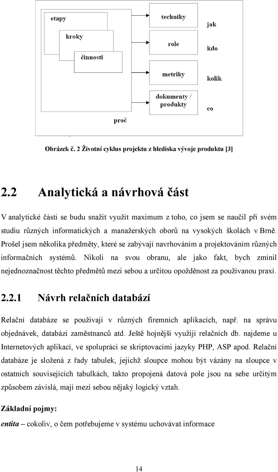 Prošel jsem několika předměty, které se zabývají navrhováním a projektováním různých informačních systémů.