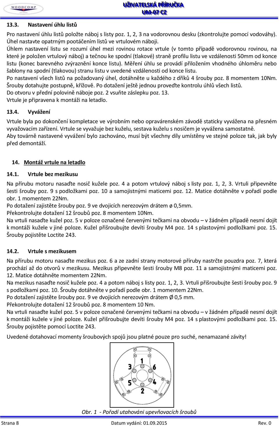 vzdálenosti 50mm od konce listu (konec barevného zvýraznění konce listu).