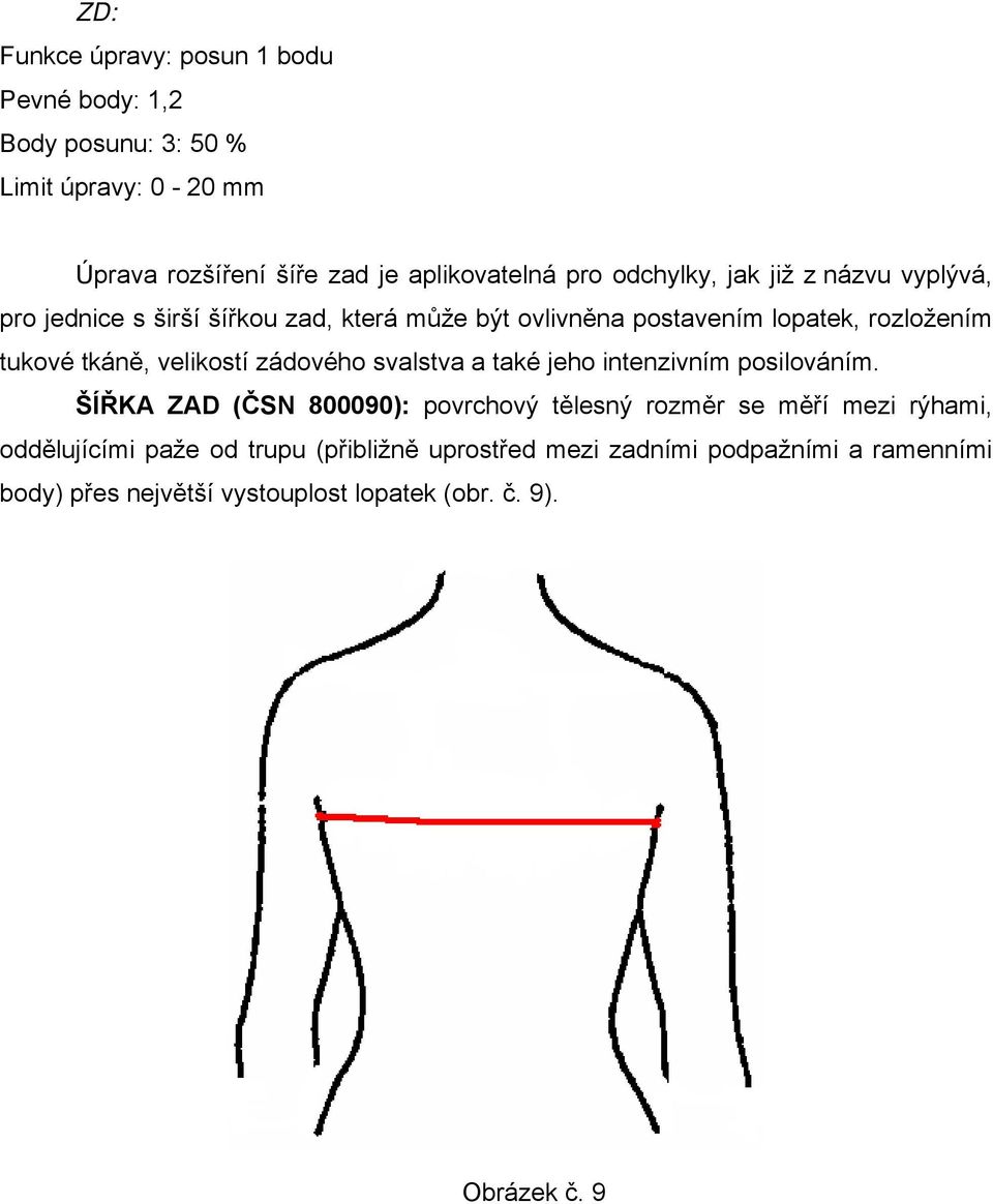 velikostí zádového svalstva a také jeho intenzivním posilováním.