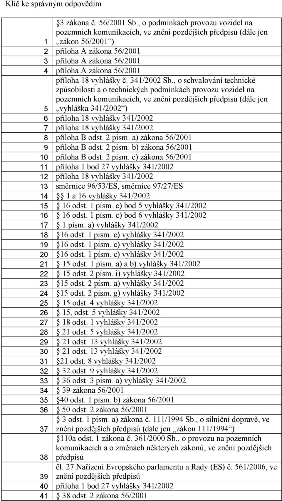 vyhlášky č. 341/2002 Sb.