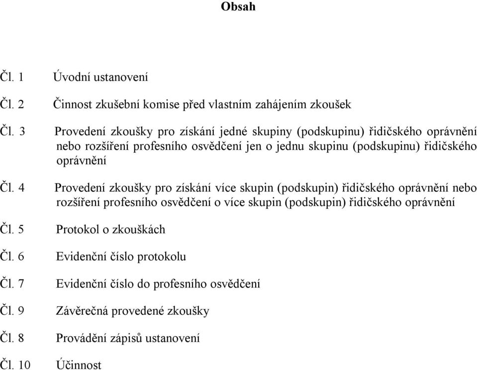 nebo rozšíření profesního osvědčení jen o jednu skupinu (podskupinu) řidičského oprávnění Provedení zkoušky pro získání více skupin (podskupin) řidičského