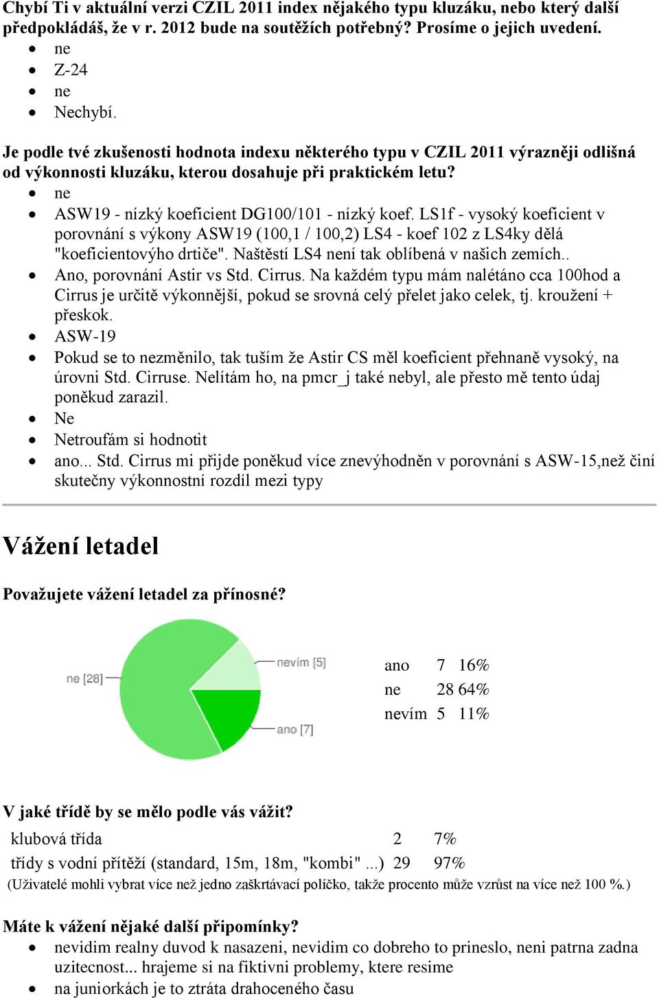 LS1f - vysoký koeficient v porovnání s výkony ASW19 (100,1 / 100,2) LS4 - koef 102 z LS4ky dělá "koeficientovýho drtiče". Naštěstí LS4 není tak oblíbená v našich zemích.. Ano, porovnání Astir vs Std.