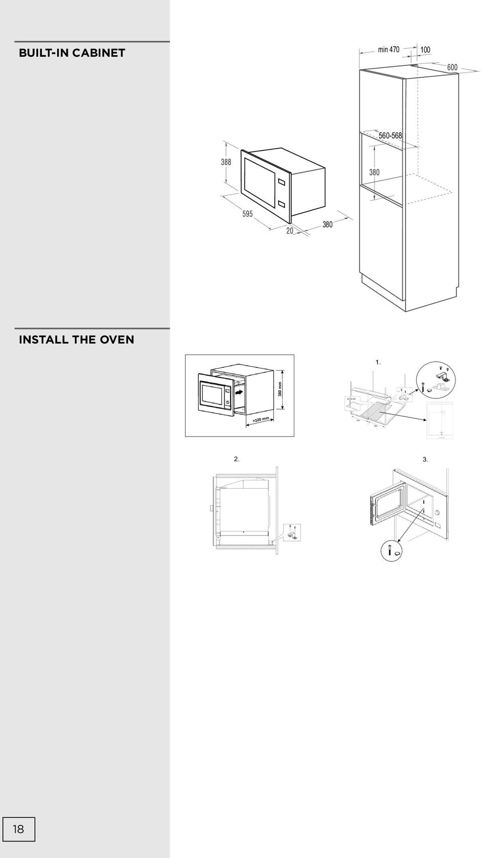 INSTALL THE OVEN 1.