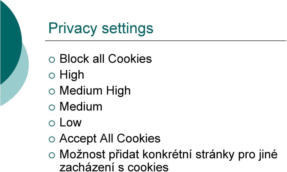 All Cookies Možnost přidat