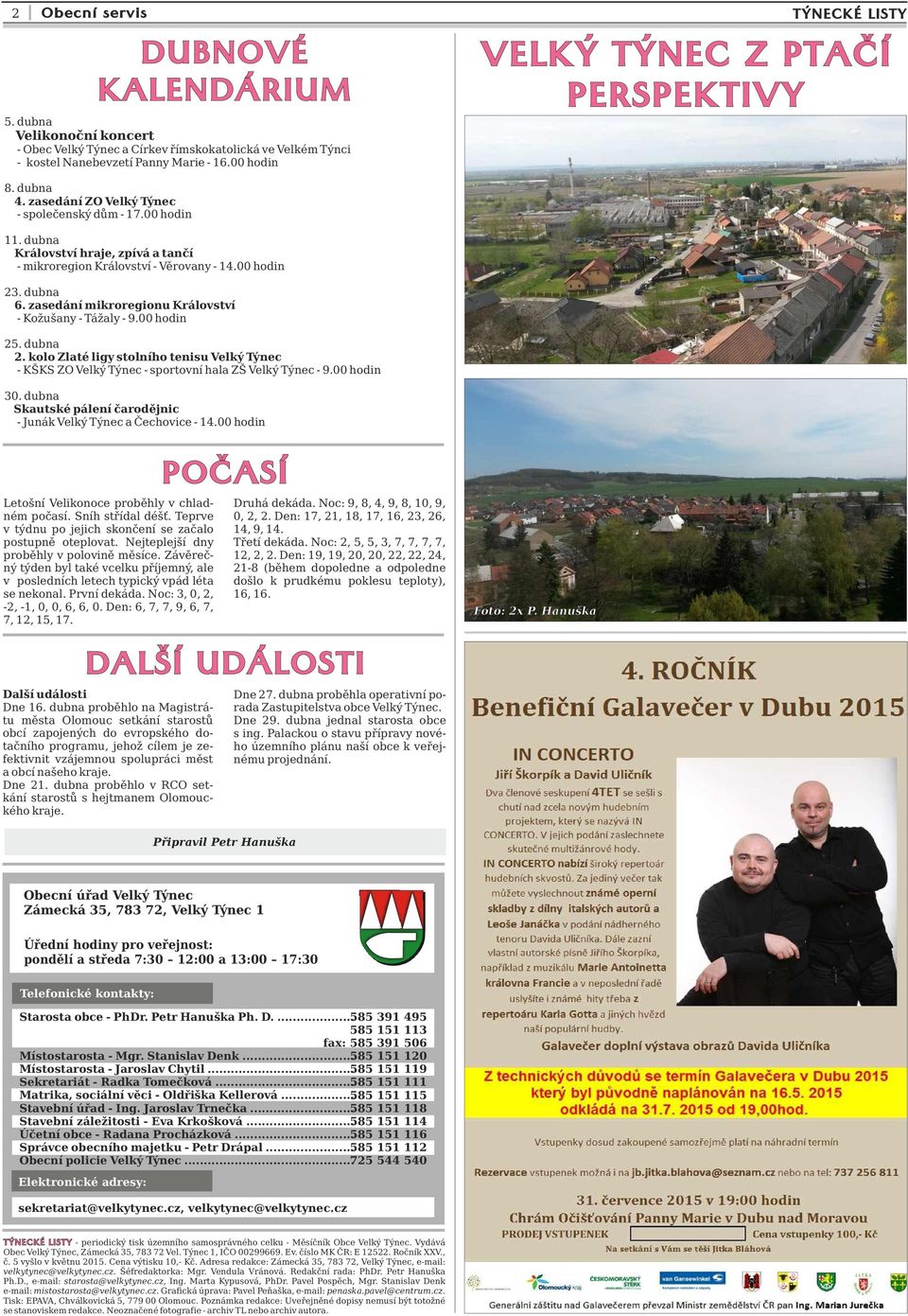 Obec Velk Tnec a Crkev mskokatolick ve Velkm Tnci u Andla vera rande mti Odpoled- ne v nedli ho nezbv, tedy rychle. Tneck Tneck - Velk Tnec