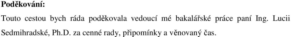 práce paní Ing.