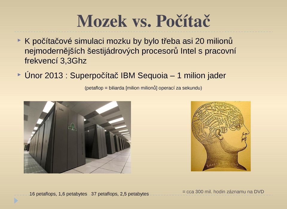 šestijádrových procesorů Intel s pracovní frekvencí 3,3Ghz Únor 2013 : Superpočítač IBM