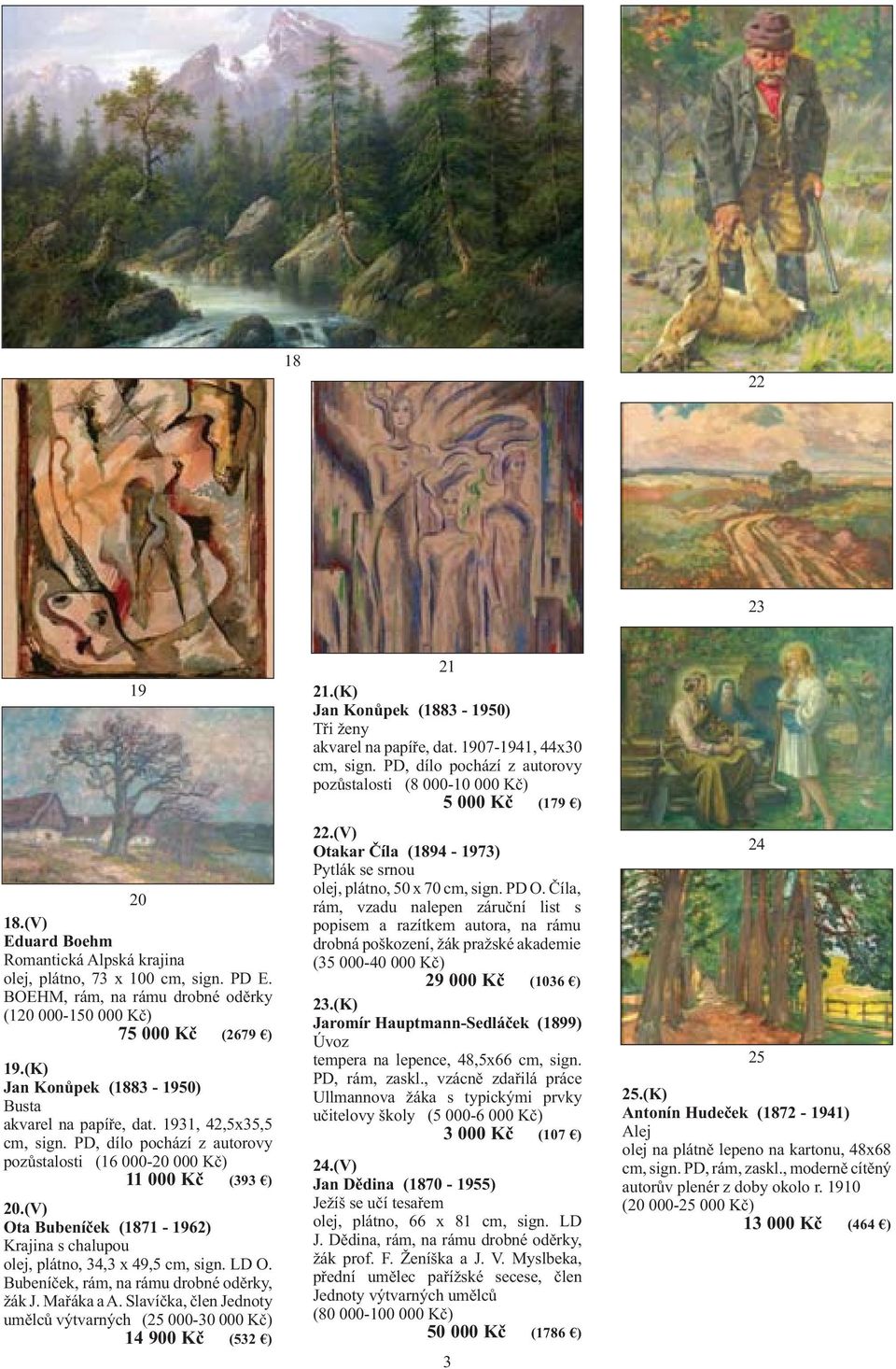 (V) Ota Bubeníček (1871-1962) Krajina s chalupou olej, plátno, 34,3 x 49,5 cm, sign. LD O. Bubeníček, rám, na rámu drobné oděrky, žák J. Mařáka a A.