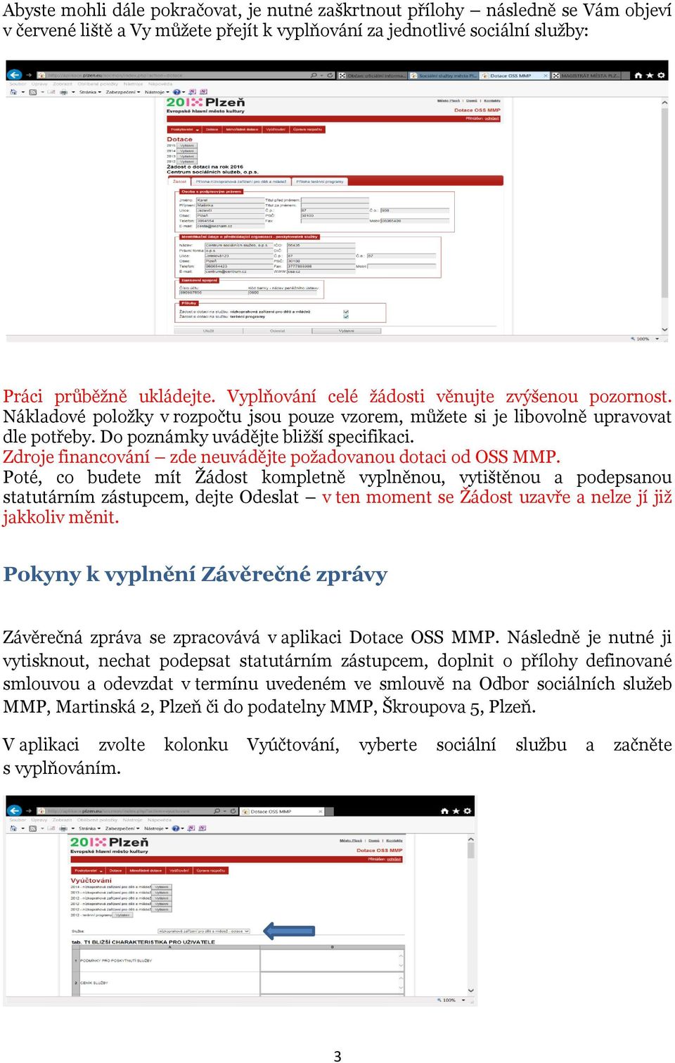 Zdroje financování zde neuvádějte požadovanou dotaci od OSS MMP.